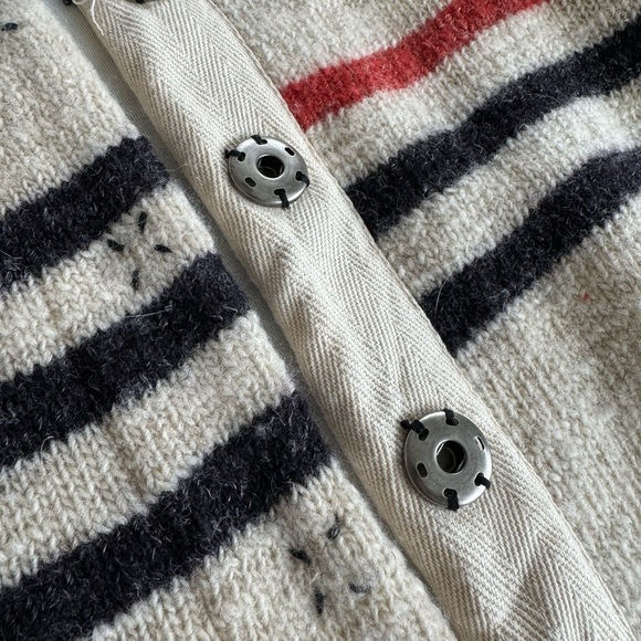 Free People: super cute: snap button: black Small : sweater: collegiate look - Picture 3 of 11